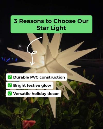 22Moravian Star Light  Durable PVC  Christmas decorations - Thumbnail 3