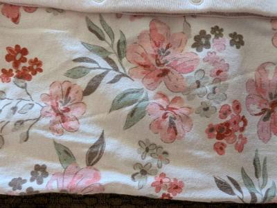 Pink flower sleepsuit without feet - Thumbnail 2