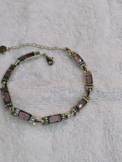 925 Italian Silver Purple Stone BRACELET - Thumbnail 4