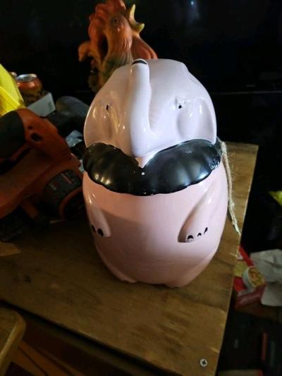 Shawnee pink elephant cookie jar - Thumbnail 3