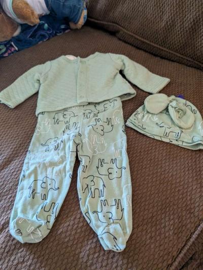 5 Piece infant elephant outfit - Thumbnail 2