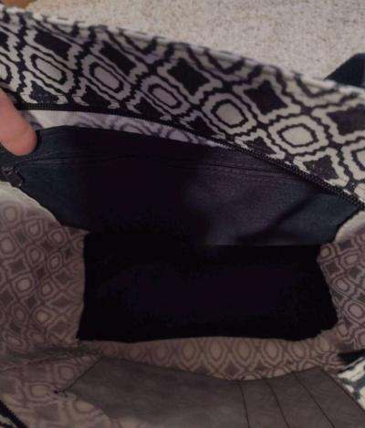 Medium Tote Bag Medallion Design Zip Shoulder Bag Double Han - Thumbnail 4