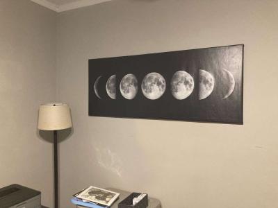 Phases of the Moon Poster Wall Hanging Wall Decor Canvas - Thumbnail 1