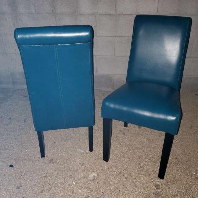 Faux Leather High Back Dining Chairs - Thumbnail 4