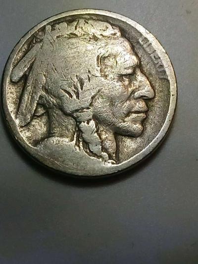 Buffalo Nickel with Die Clash no date - Thumbnail 1