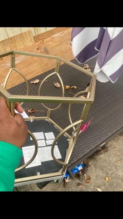 HomeGoods Hexagonal Stool - Thumbnail 4