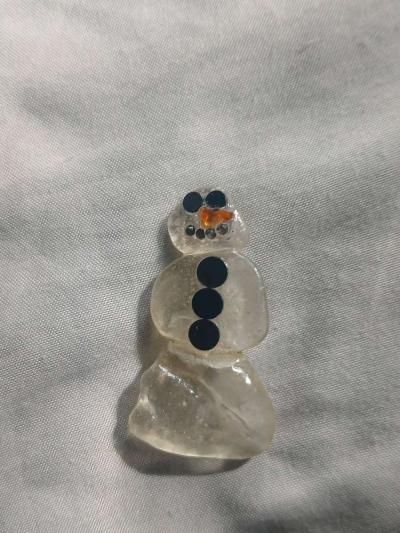 Handmade sea glass snowman - Thumbnail 2