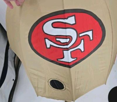 RARE  Vintage Sportsbrella 49ers Helmet Shaped Umbrella - Thumbnail 2