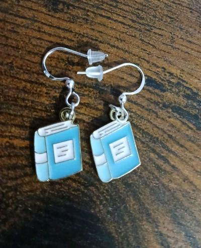 Silver Hookstyle Earrings For a Librarians Teachers Nerds - Newport News, Virginia