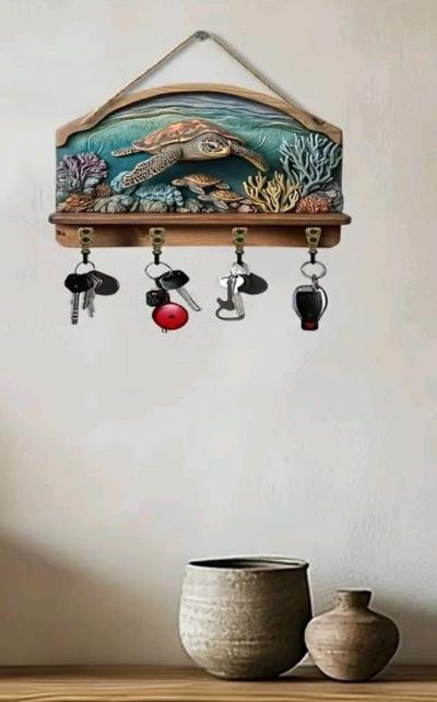 Turtle Themed Key Holder - Thumbnail 1