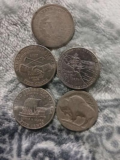 Lot of 5 Nickels 1892 2x 2004 2005 no date - Thumbnail 3