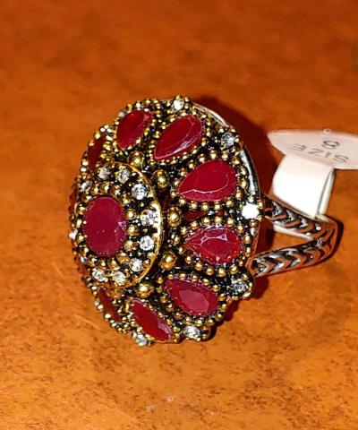 NEW Ruby Misianit Handmade Silver coin Size 8 - Thumbnail 3