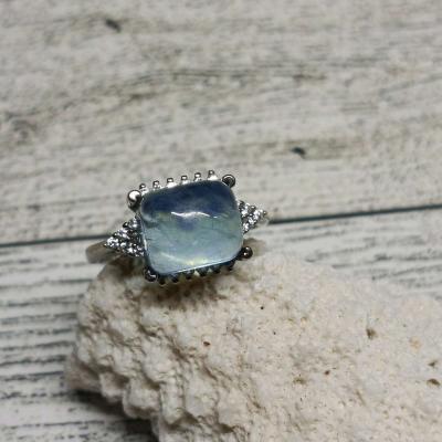 Aquamarine  Sterling Silver 925 Ring jewelry - Thumbnail 2