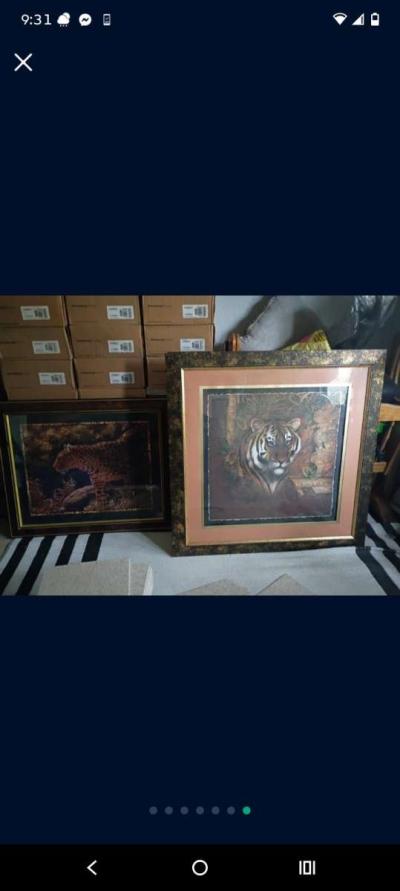 Tiger and leopard painting - Thumbnail 2