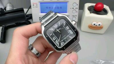 luxury stainless steel square watch - Thumbnail 3