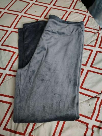 Cuddl Duds Womens Gray Double Plush Velour Pajama Pants - Thumbnail 4