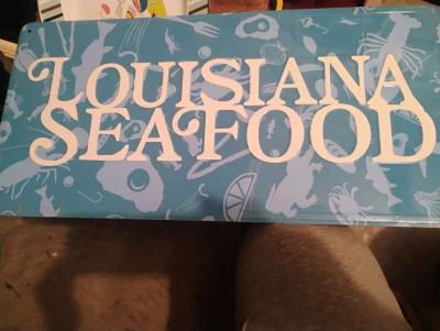 metal Louisiana seafood sign - Thumbnail 2