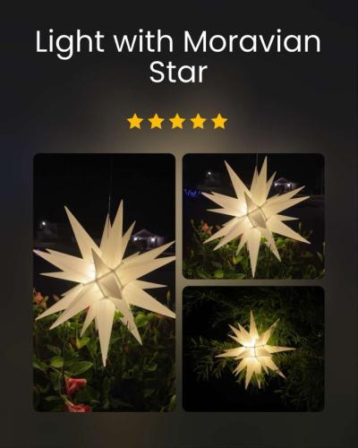 22Moravian Star Light  Durable PVC  Christmas decorations - Thumbnail 2