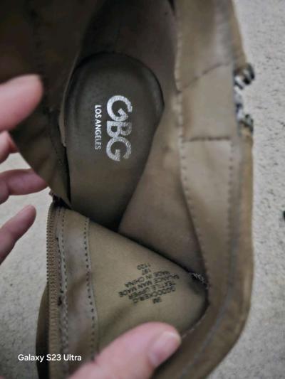 Womens GBG Los Angeles Hazel Greenish Brown suede size 9 ank - Thumbnail 5