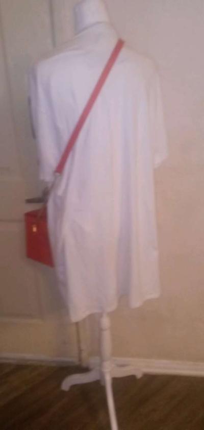 Red White Dress with Crossbody takeout box purse - Thumbnail 4