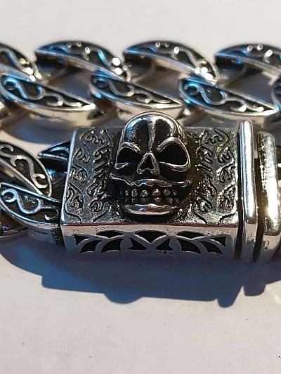 NEW ART HANDMADE SILVER PLATED BRACELET  22 CM542 GR - Thumbnail 2