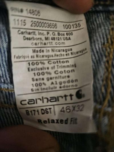 Carhartt Mens Denim Blue Jeans - Thumbnail 4