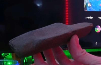 native American hammer stone tool artifact - Thumbnail 2