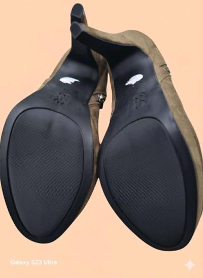 Womens GBG Los Angeles Hazel Greenish Brown suede size 9 ank - Thumbnail 4