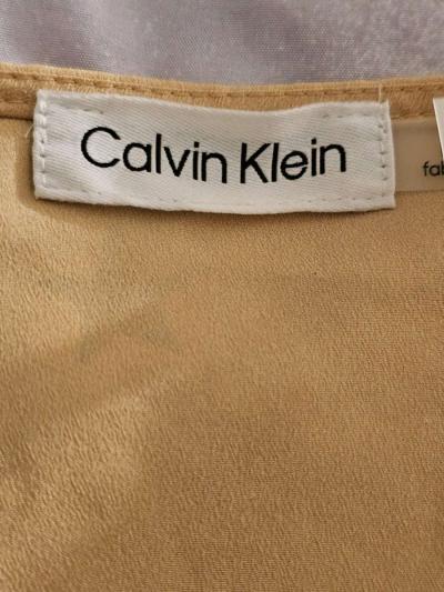 Calvin Klein light peach short sleeve blouse size large - Thumbnail 3