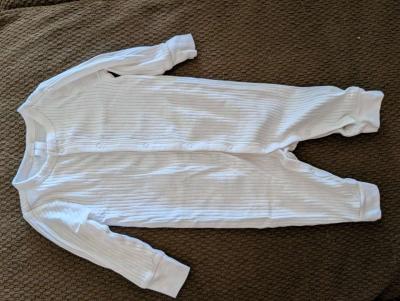 White sleepsuit without feet