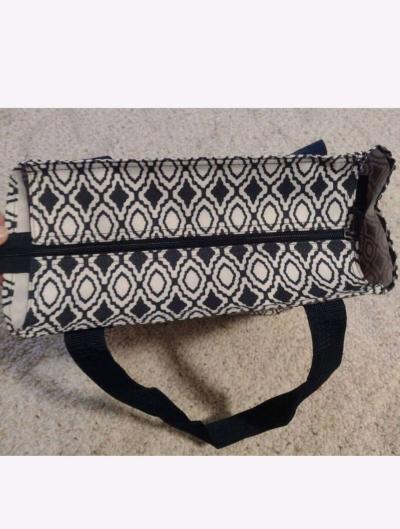 Medium Tote Bag Medallion Design Zip Shoulder Bag Double Han - Thumbnail 3