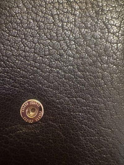 Miu Miu black leather studded wallet - Thumbnail 3