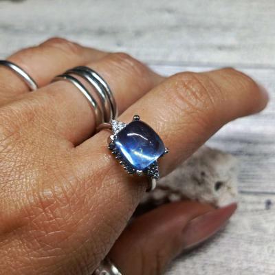Aquamarine  Sterling Silver 925 Ring jewelry - Thumbnail 6