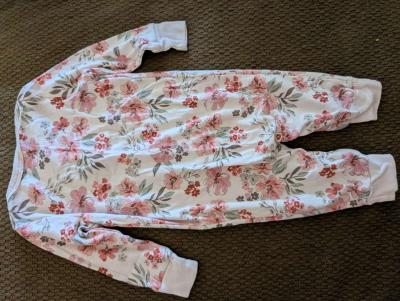 Pink flower sleepsuit without feet - Thumbnail 5