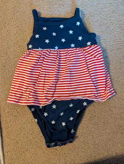Baby 4th of July onesie dress - Thumbnail 2