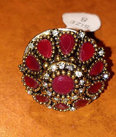 NEW Ruby Misianit Handmade Silver coin Size 8 - Thumbnail 4