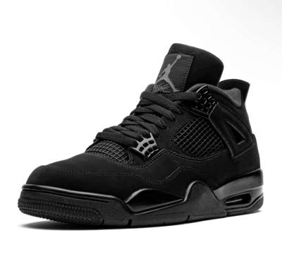 Nike Air Jordan 4 Retro Black Cat  All Black OG Style Mens - Thumbnail 3