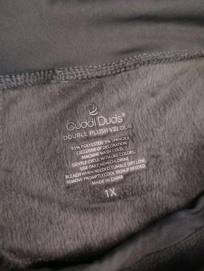 Cuddl Duds Womens Gray Double Plush Velour Pajama Pants - Thumbnail 3