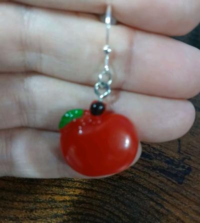 Apple From Teachers Pet Hookstyle Earrings and Necklace Set - Thumbnail 3