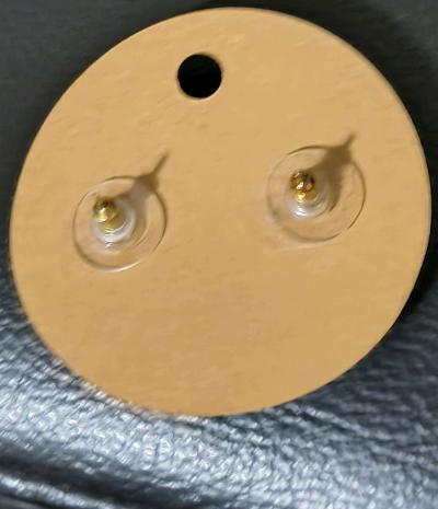 Vintage 1970s Unakine Chobchon Gold Tone Stud Earrings - Thumbnail 2