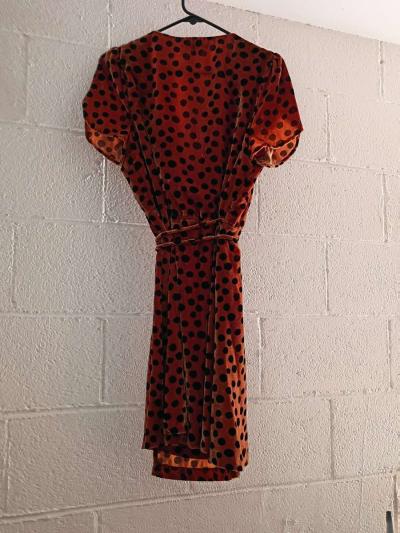 Velvet Wrap Dress - Thumbnail 2