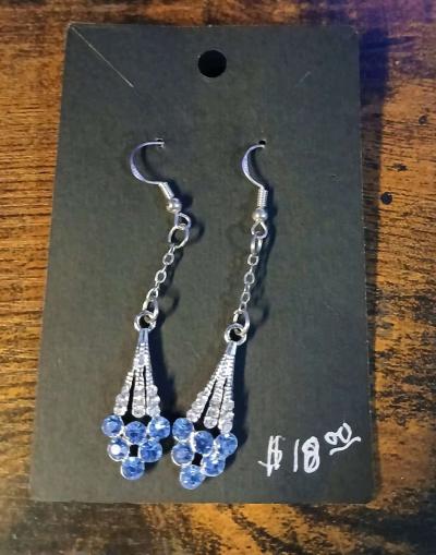 Blue Shooting Star Hookstyle Earrings - Thumbnail 3