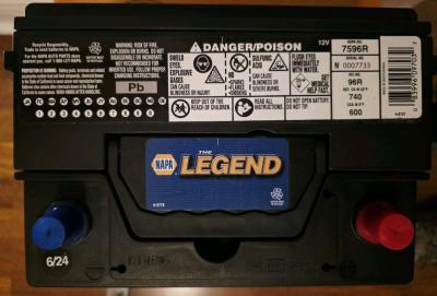 NAPA Car Battery BCI No 96R 600A - Thumbnail 2