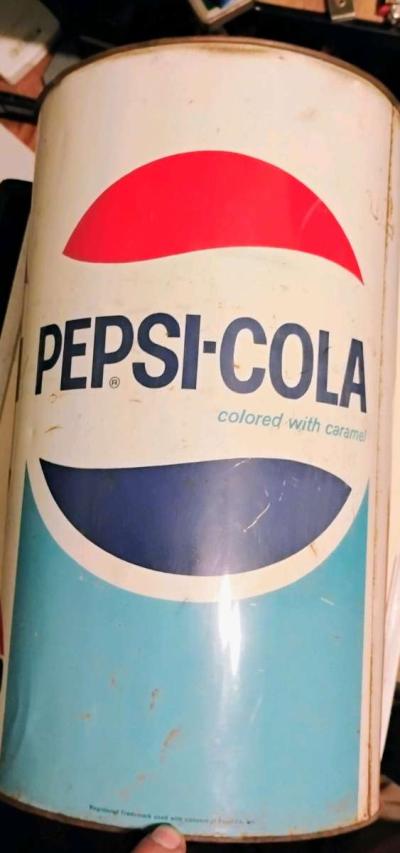 vintage dont litter promo 1970s Pepsi cola metal trash can - Thumbnail 2
