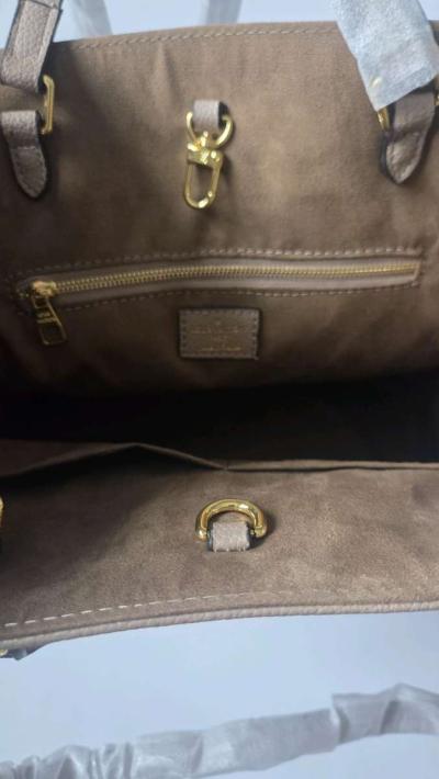 Taupe Monogram Tote Bag  Large Capacity DesignerInspired Han - Thumbnail 4