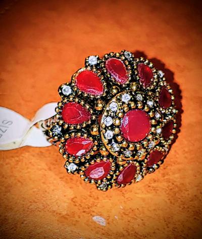 NEW Ruby Misianit Handmade Silver coin Size 8 - Thumbnail 2