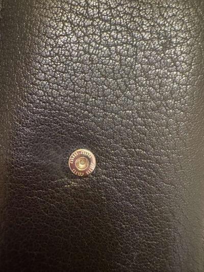 Miu Miu black leather studded wallet - Thumbnail 5