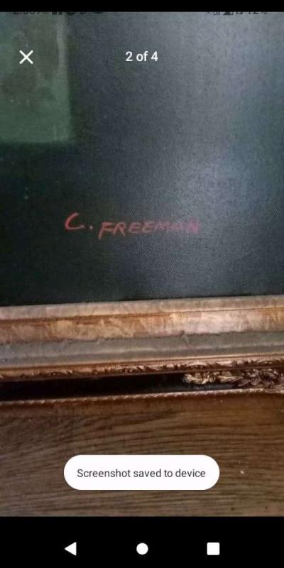 oil painting signed by c Freeman himself - Thumbnail 2