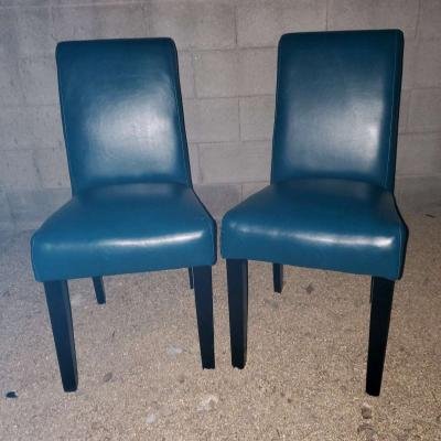 Faux Leather High Back Dining Chairs