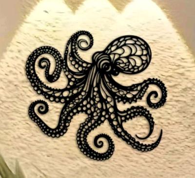 Large Metal Octopus Wall Decor - Thumbnail 1